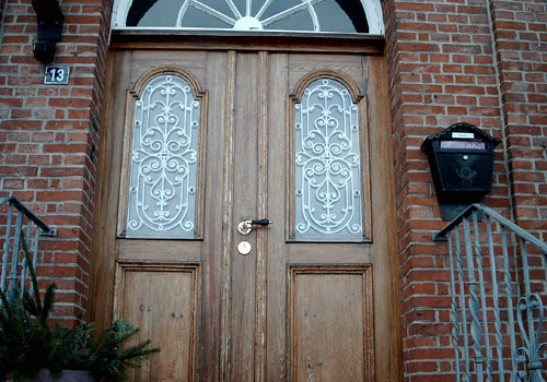 Photo: Old door with windows.